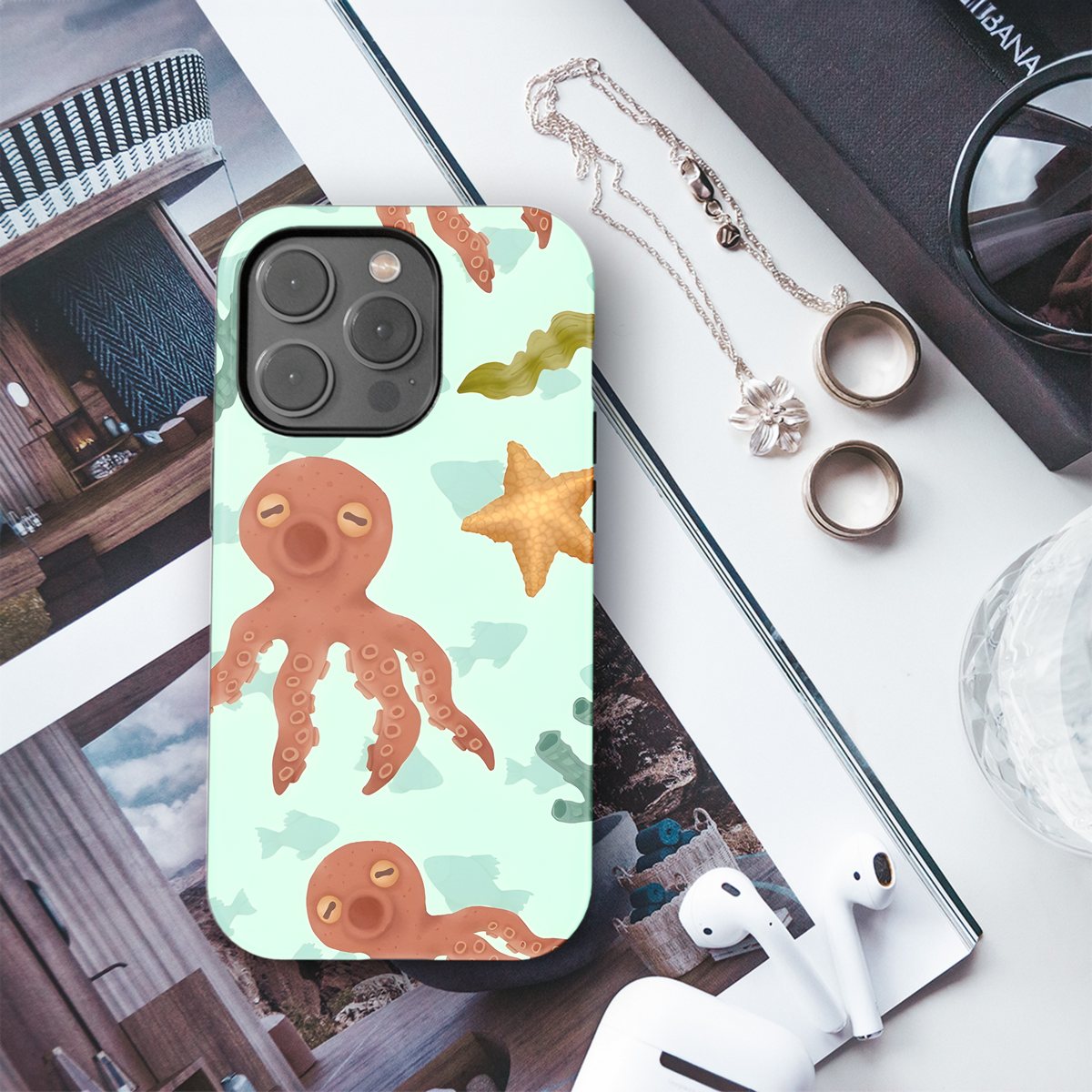 Sea Creature Digital Phone Case iPhone Samsung Cover Pixel 3257 - Image 3