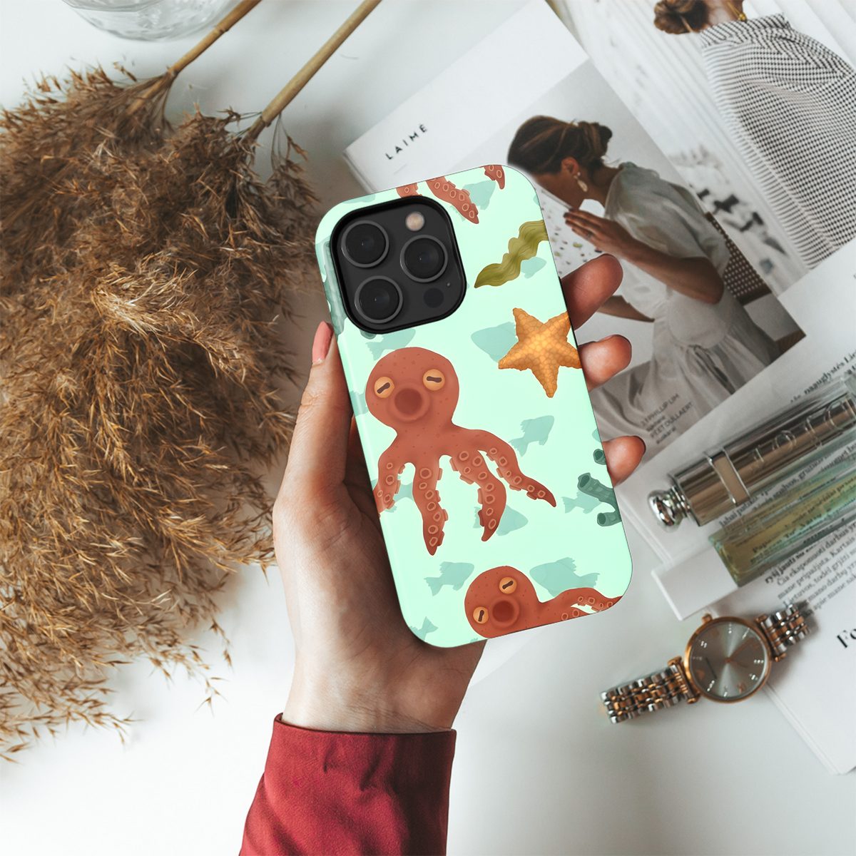 Sea Creature Digital Phone Case iPhone Samsung Cover Pixel 3257 - Image 4