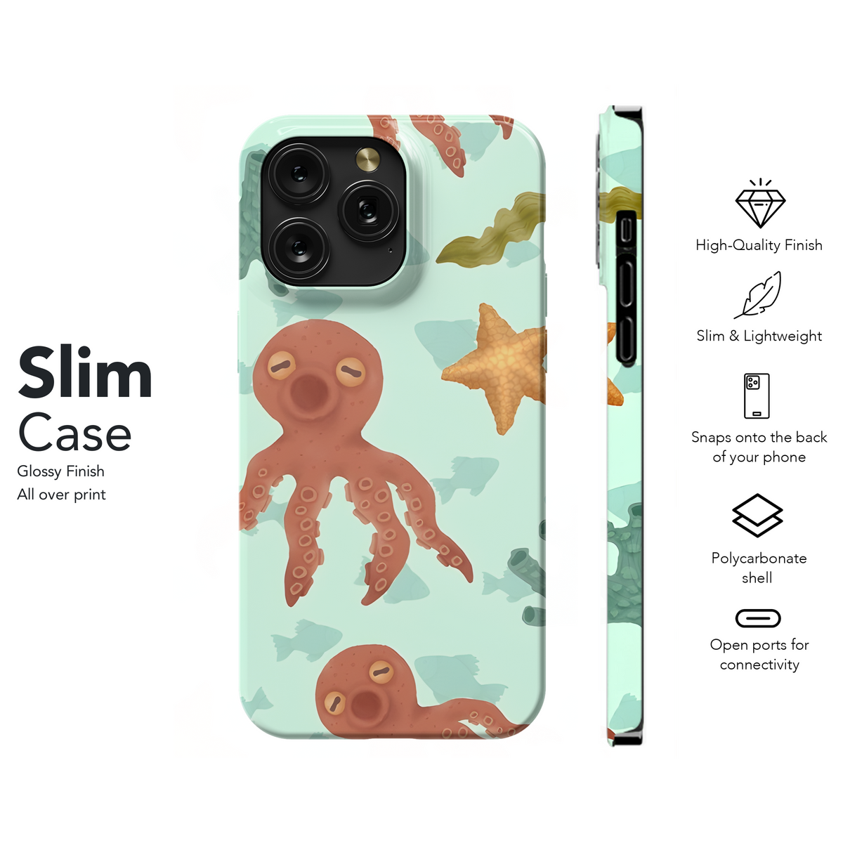 Sea Creature Digital Phone Case iPhone Samsung Cover Pixel 3257 - Image 7