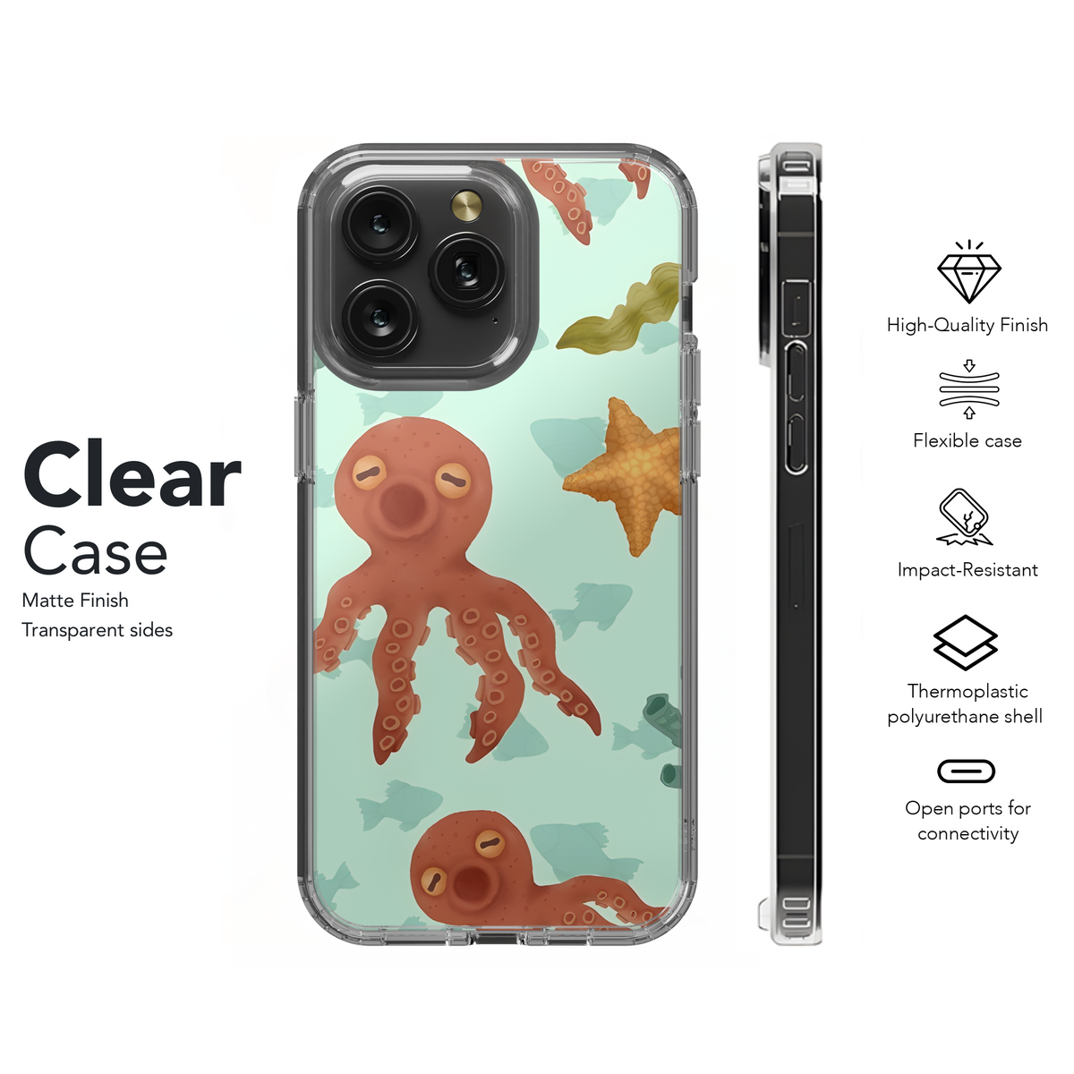 Sea Creature Digital Phone Case iPhone Samsung Cover Pixel 3257 - Image 8