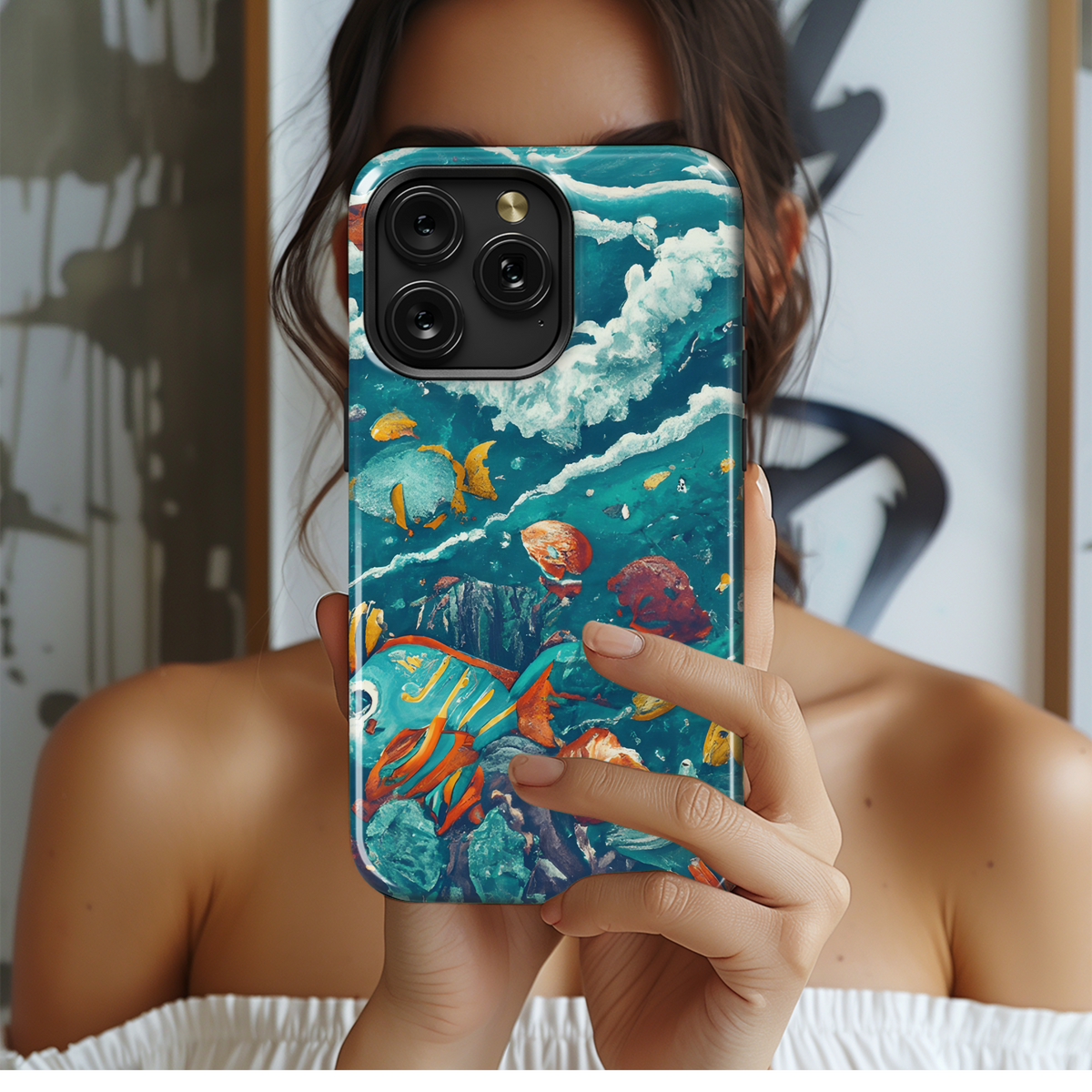 Sea Fish Swimsuit Phone Case iPhone Samsung Cover Pixel 3748 - Image 2