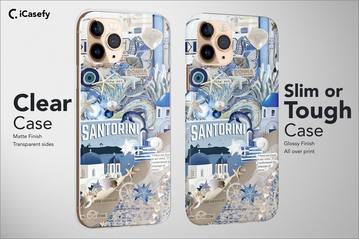 Sea Phone Case Beach Blue Collage Collective Cover - Image 2