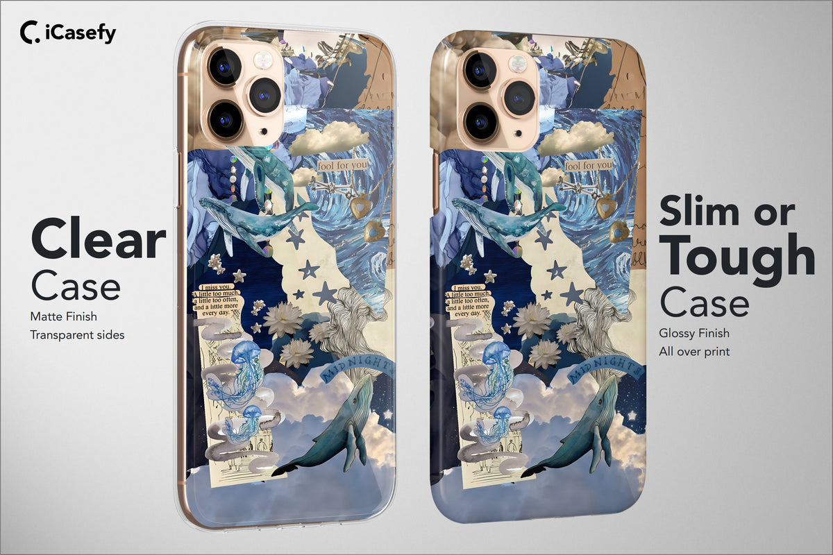 Sea Phone Case Beach Blue Collage Collective Cover - Image 3