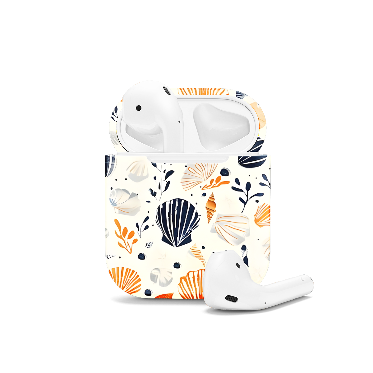 Sea shells pattern AirPods Case AirPods Pro AirPods Pro 2 AirPods 3 AirPods 2 Glossy 1158 - Image 1