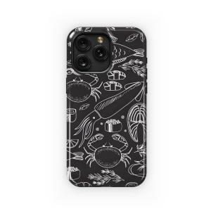 Seafood Sketch Pattern Phone Case iPhone Samsung Cover Pixel 5196 - Image 1