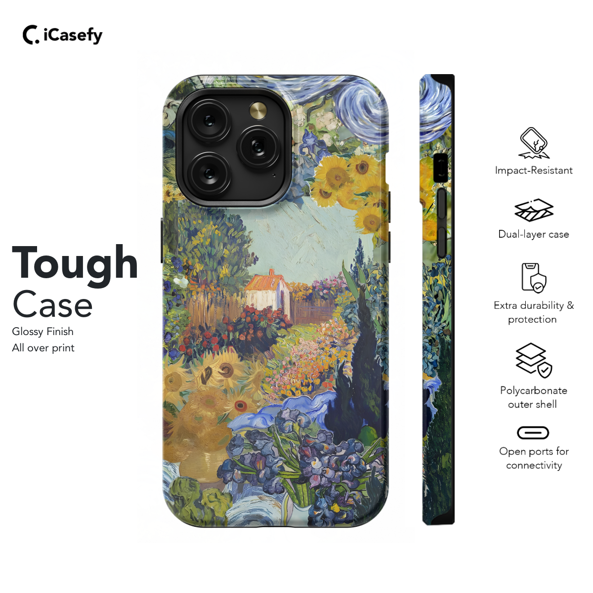 Seamless Aesthetic Collage Vincent Van Gogh Phone Case iPhone Samsung Cover Pixel 1038 - Image 5