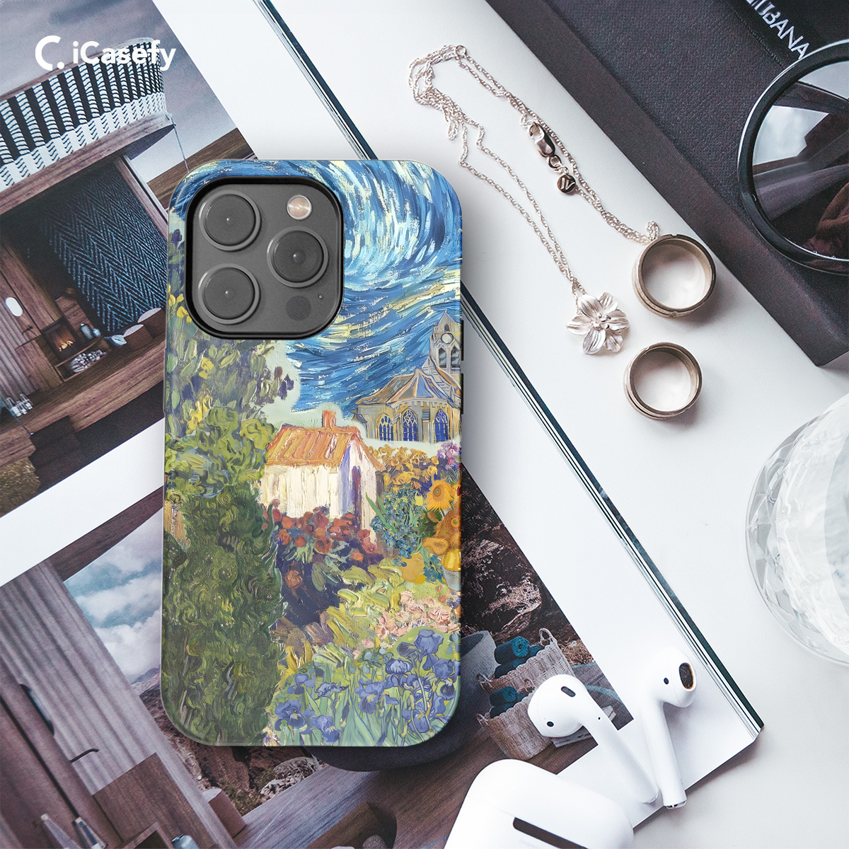 Seamless Aesthetic Collage Vincent Van Gogh Phone Case iPhone Samsung Cover Pixel 1039 - Image 3