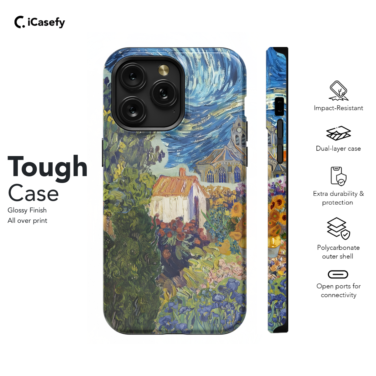 Seamless Aesthetic Collage Vincent Van Gogh Phone Case iPhone Samsung Cover Pixel 1039 - Image 5