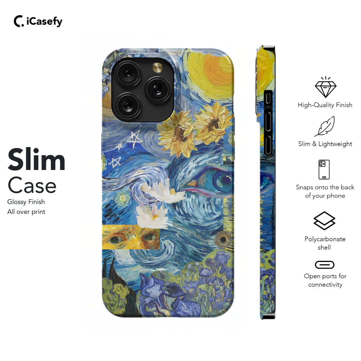 Seamless Aesthetic Collage Vincent Van Gogh Phone Case iPhone Samsung Cover Pixel 1041 - Image 6