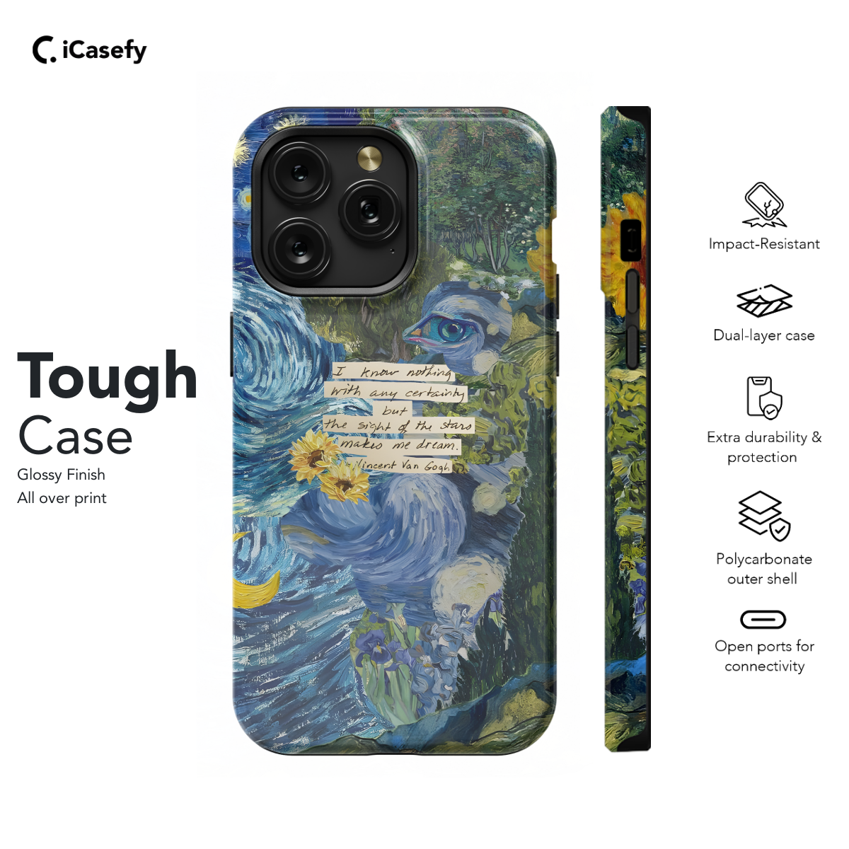 Seamless Aesthetic Collage Vincent Van Gogh Phone Case iPhone Samsung Cover Pixel 1042 - Image 5