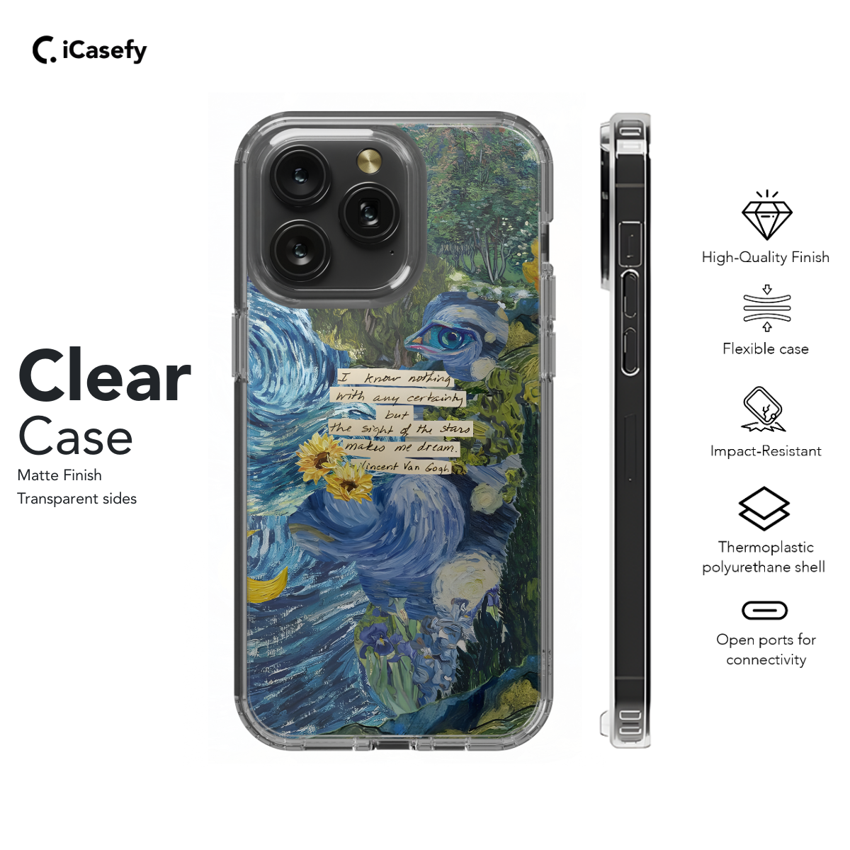 Seamless Aesthetic Collage Vincent Van Gogh Phone Case iPhone Samsung Cover Pixel 1042 - Image 7