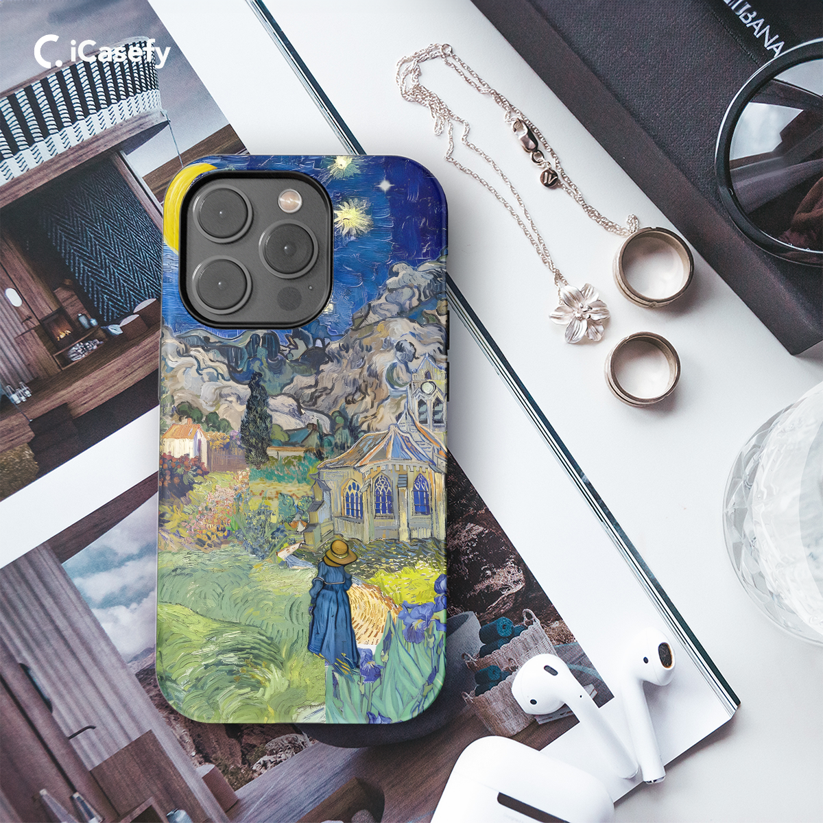 Seamless Aesthetic Collage Vincent Van Gogh Phone Case iPhone Samsung Cover Pixel 1043 - Image 3