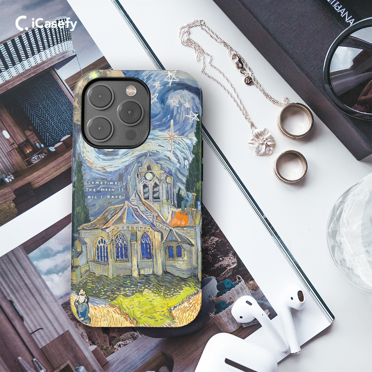 Seamless Aesthetic Collage Vincent Van Gogh Phone Case iPhone Samsung Cover Pixel 1044 - Image 3