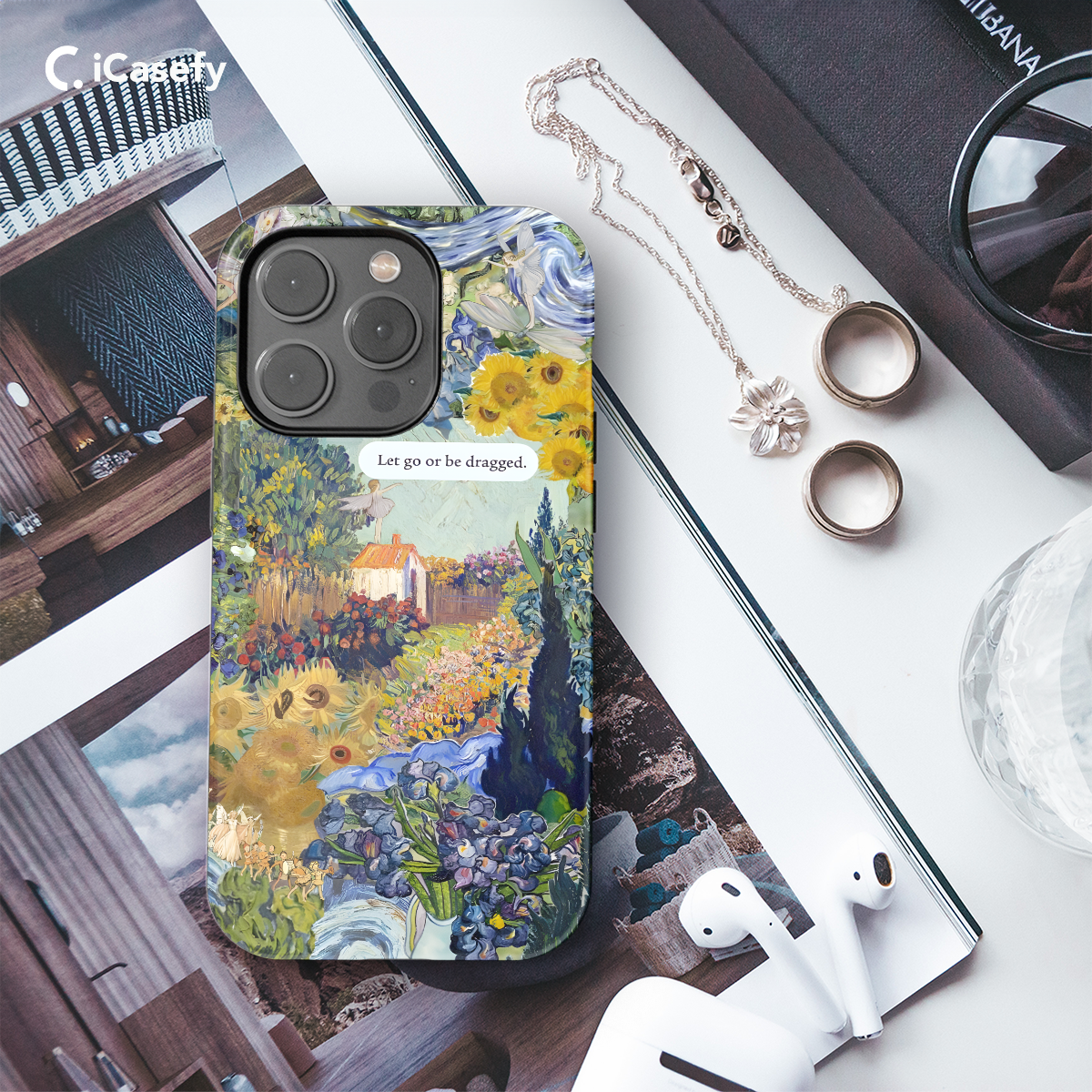 Seamless Aesthetic Collage Vincent Van Gogh Phone Case iPhone Samsung Cover Pixel 1045 - Image 3