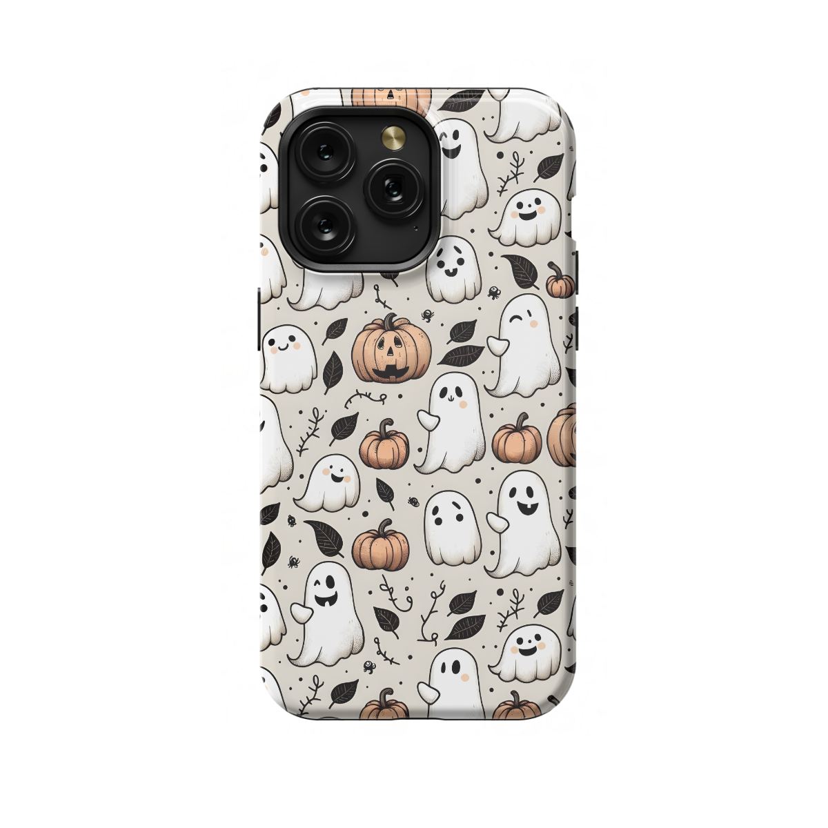 Seamless Aesthetic Halloween Spooky Ghost Pumpkin Fall Phone Case iPhone Samsung Cover Pixel 1029 - Image 1