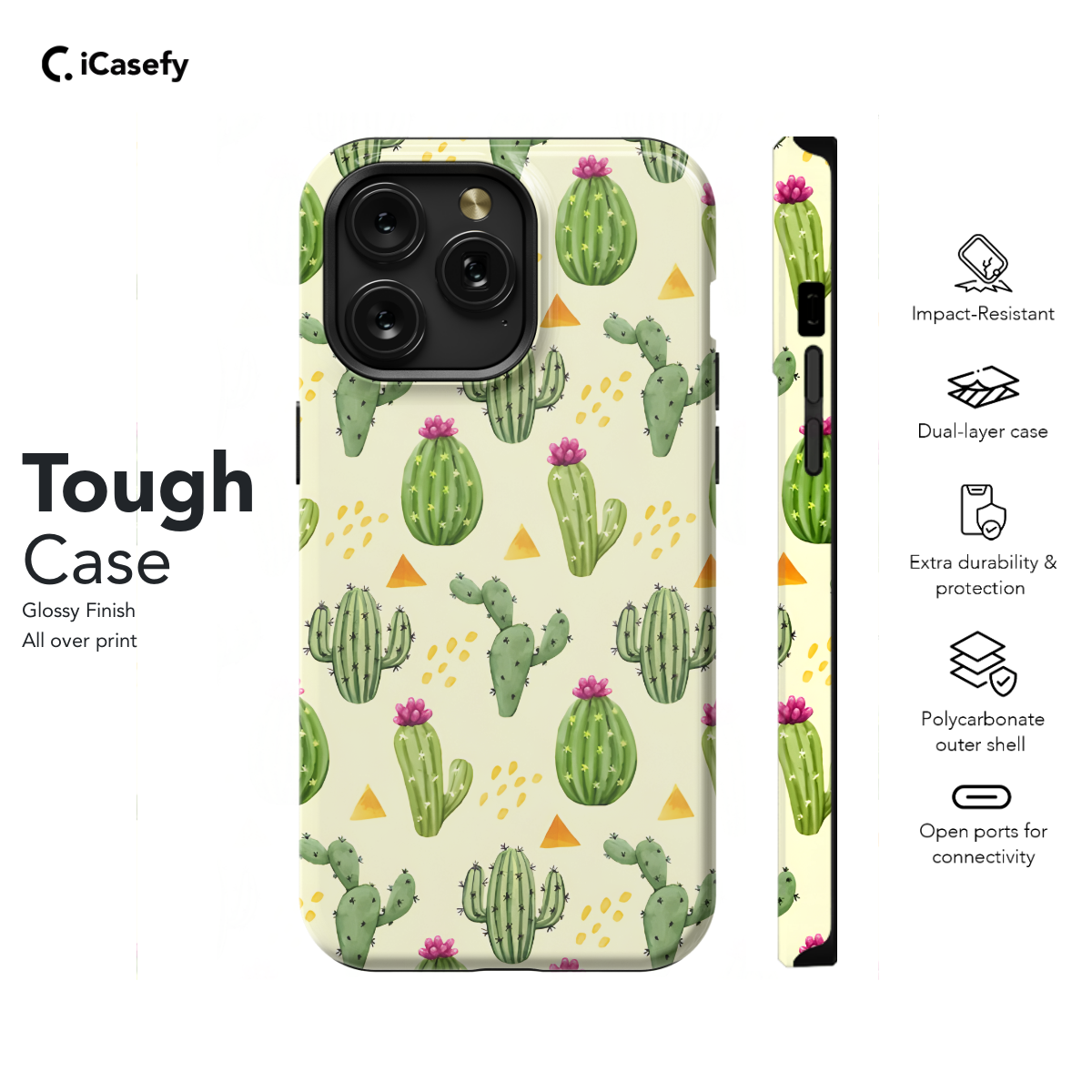 Seamless Cactus Botanical Phone Case iPhone Samsung Cover Pixel 1162 - Image 5