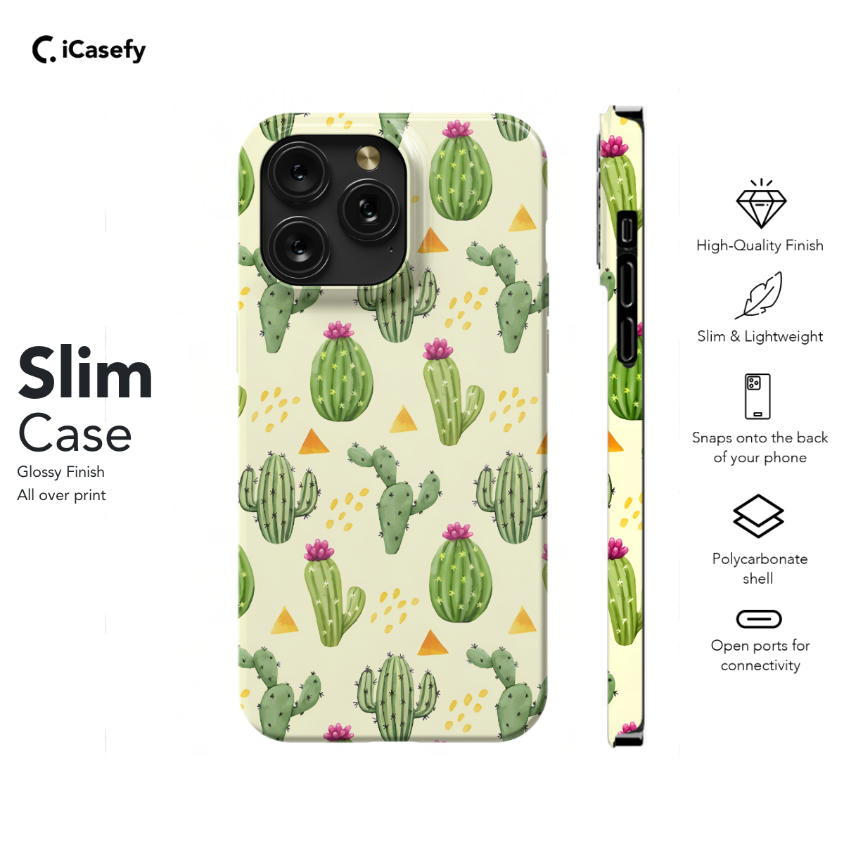 Seamless Cactus Botanical Phone Case iPhone Samsung Cover Pixel 1162 - Image 6