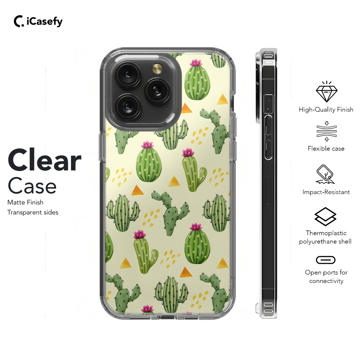 Seamless Cactus Botanical Phone Case iPhone Samsung Cover Pixel 1162 - Image 7