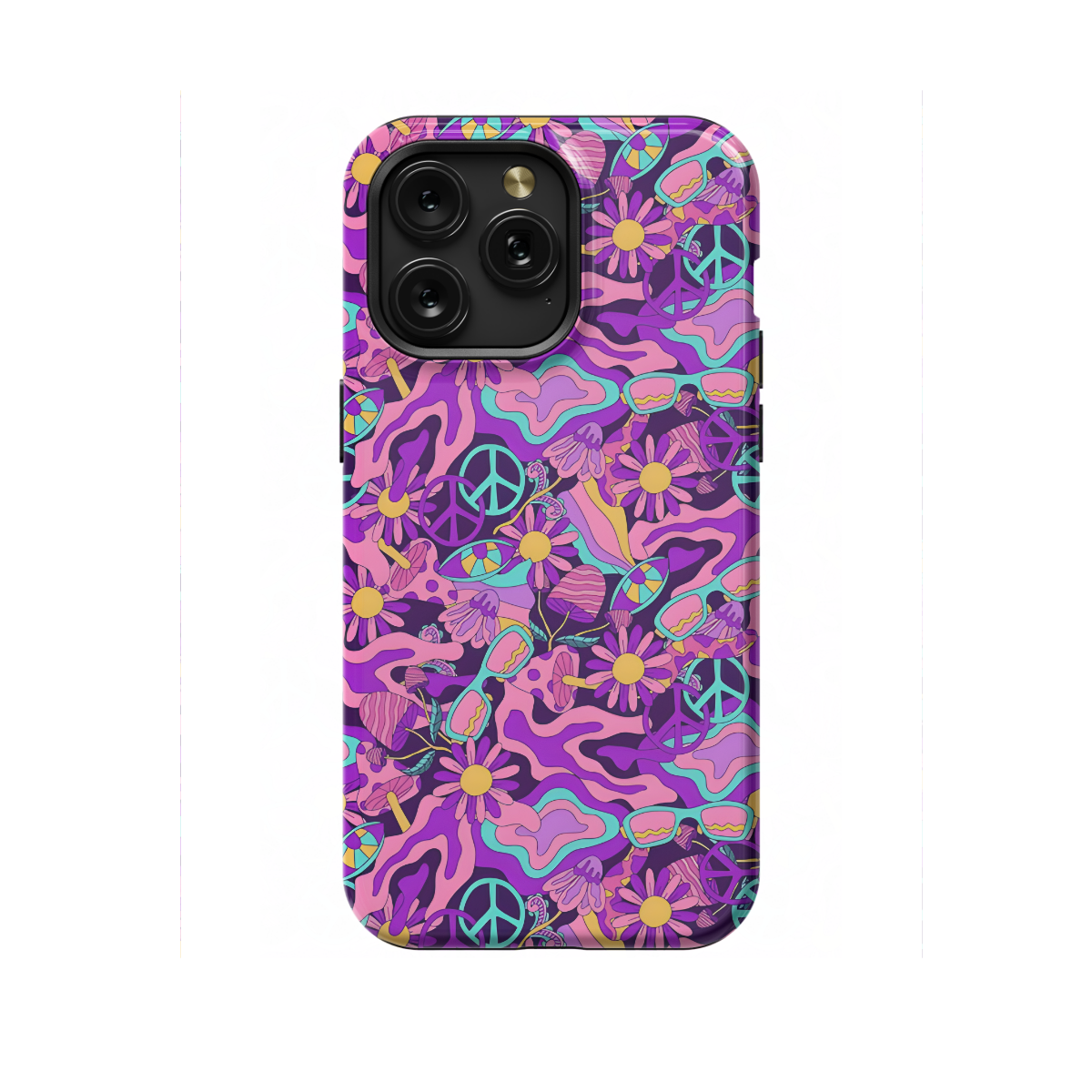 Seamless Colorful Peace Psychedelic Phone Case iPhone Samsung Cover Pixel 1104 - Image 1