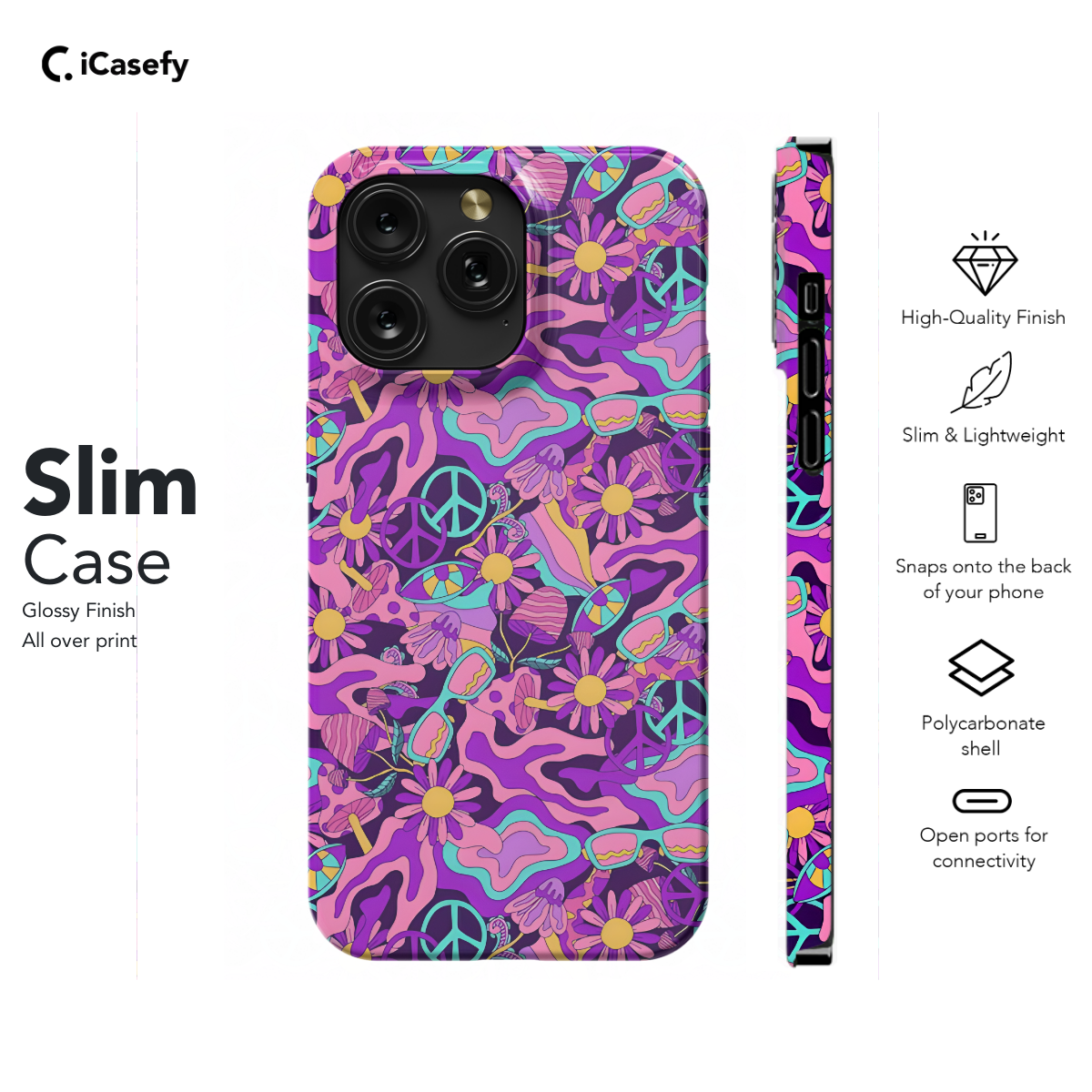 Seamless Colorful Peace Psychedelic Phone Case iPhone Samsung Cover Pixel 1104 - Image 6