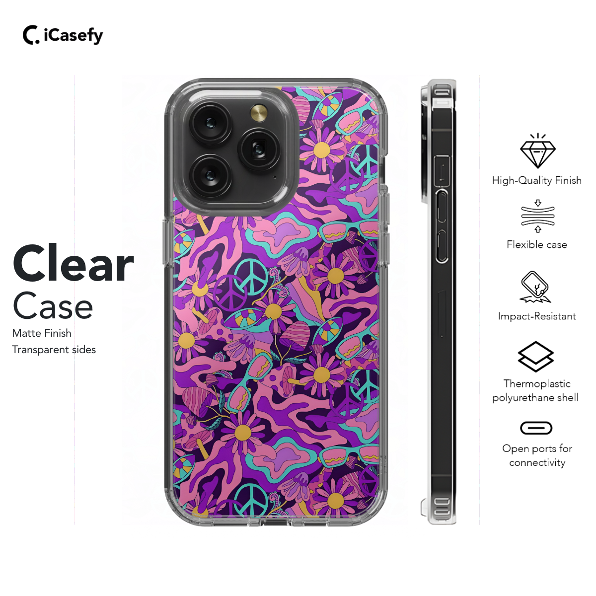 Seamless Colorful Peace Psychedelic Phone Case iPhone Samsung Cover Pixel 1104 - Image 7