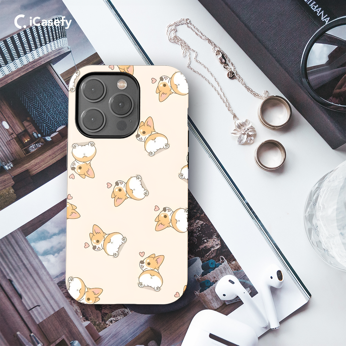 Seamless Corgi Dog Phone Case iPhone Samsung Pixel & More 213 - Image 3