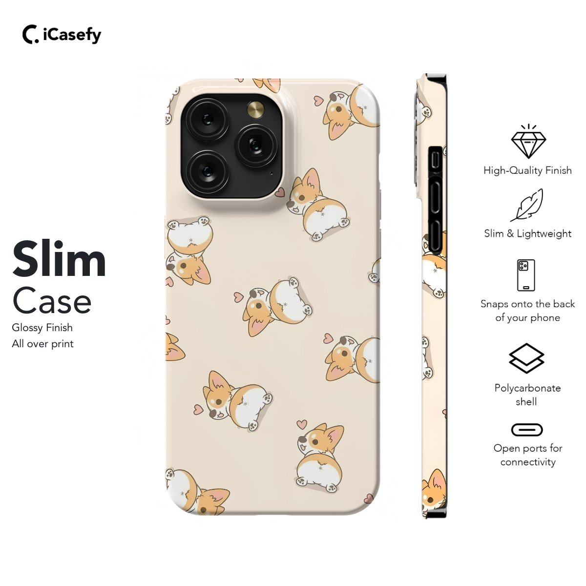 Seamless Corgi Dog Phone Case iPhone Samsung Pixel & More 213 - Image 6