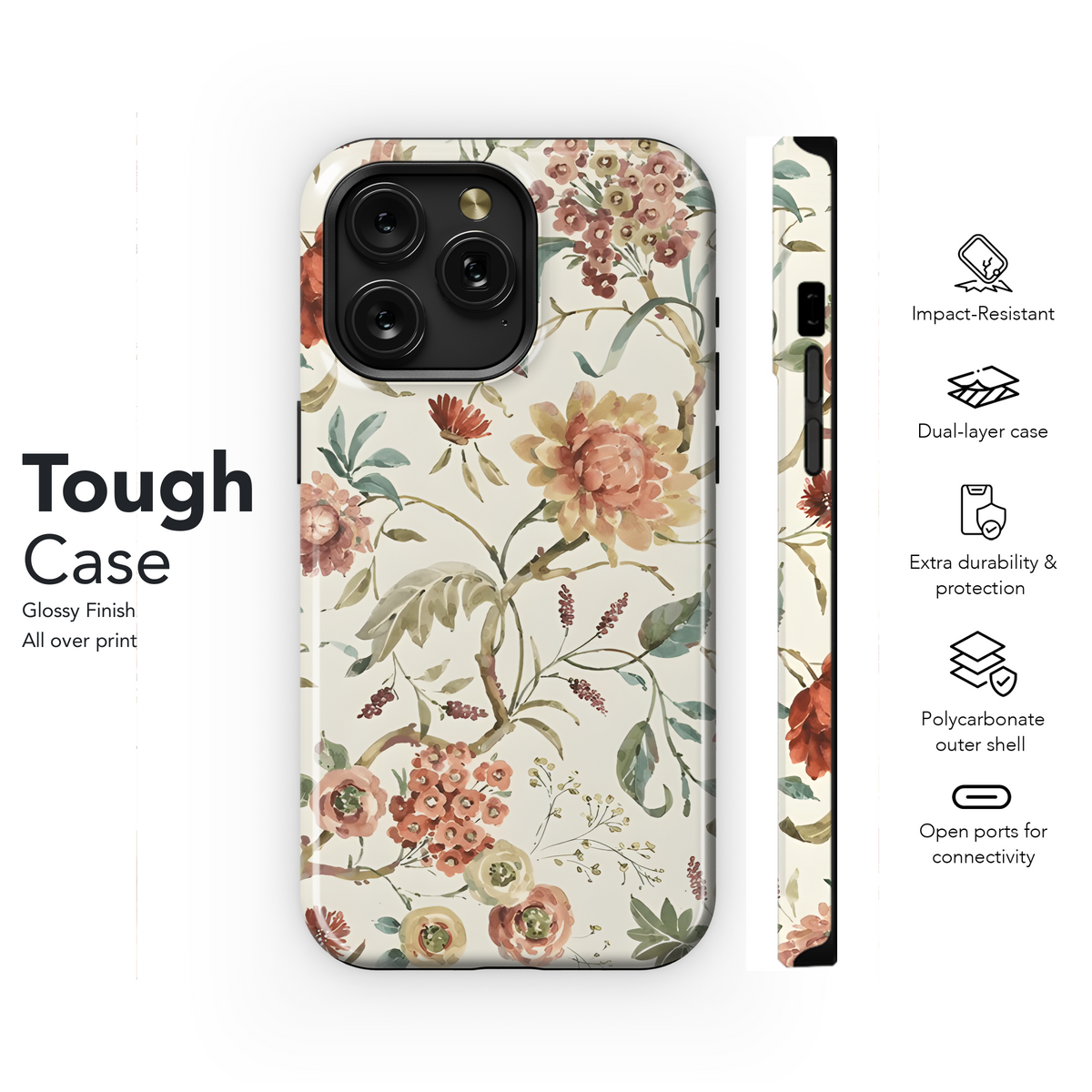 Seamless Floral Pattern Phone Case iPhone Samsung Cover Pixel 2343 - Image 6