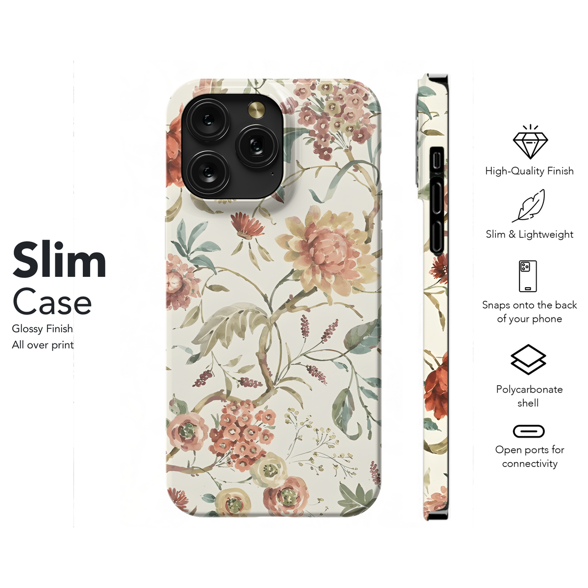 Seamless Floral Pattern Phone Case iPhone Samsung Cover Pixel 2343 - Image 7