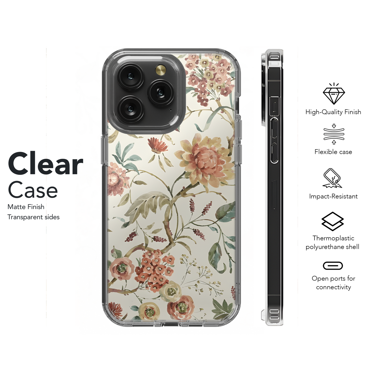 Seamless Floral Pattern Phone Case iPhone Samsung Cover Pixel 2343 - Image 8