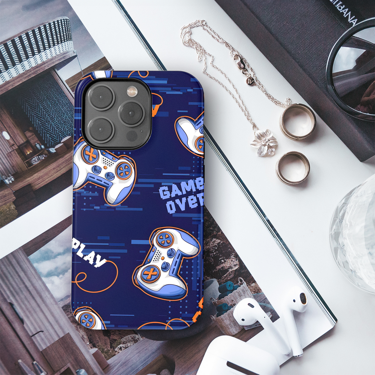 Seamless Gamepads Abstract Phone Case iPhone Samsung Cover Pixel 2383 - Image 3