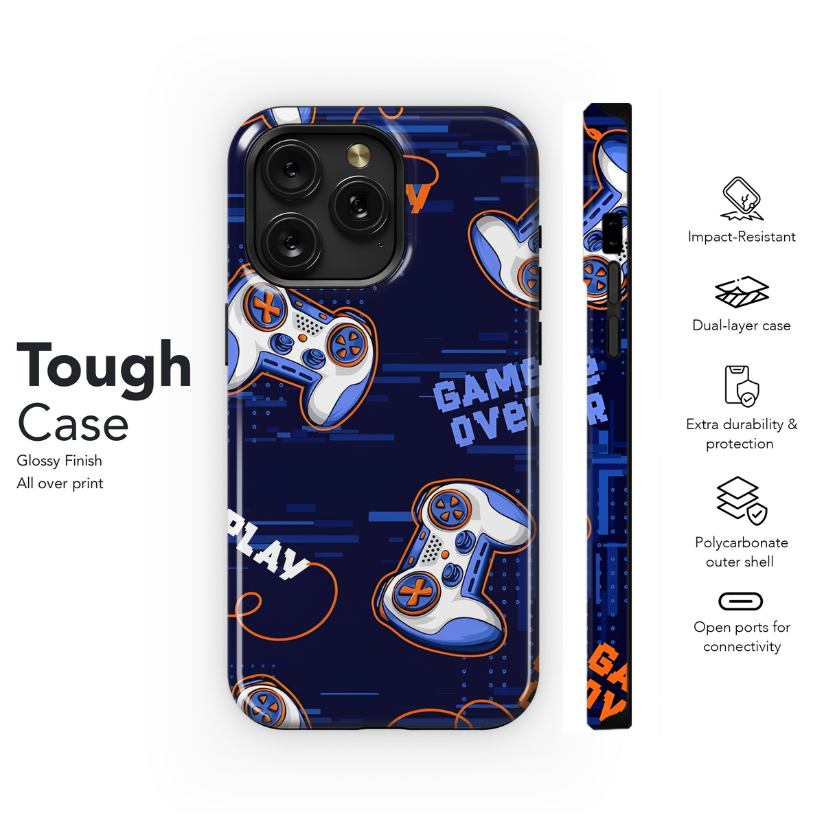 Seamless Gamepads Abstract Phone Case iPhone Samsung Cover Pixel 2383 - Image 6