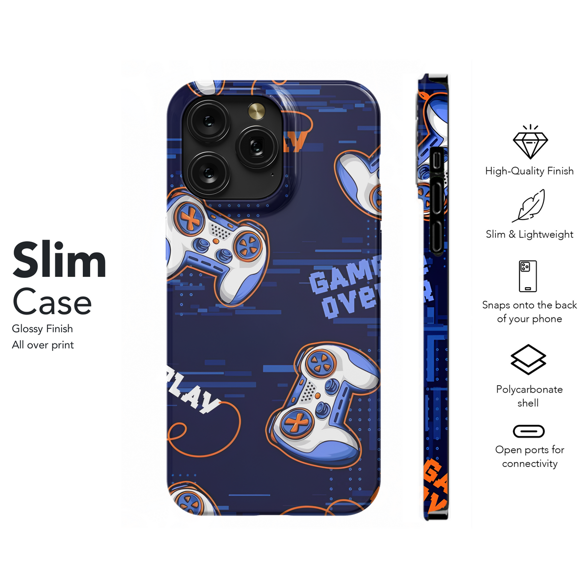 Seamless Gamepads Abstract Phone Case iPhone Samsung Cover Pixel 2383 - Image 7