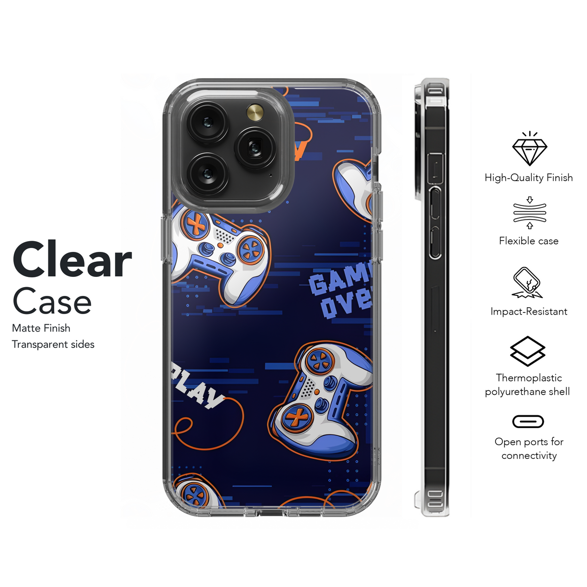 Seamless Gamepads Abstract Phone Case iPhone Samsung Cover Pixel 2383 - Image 8