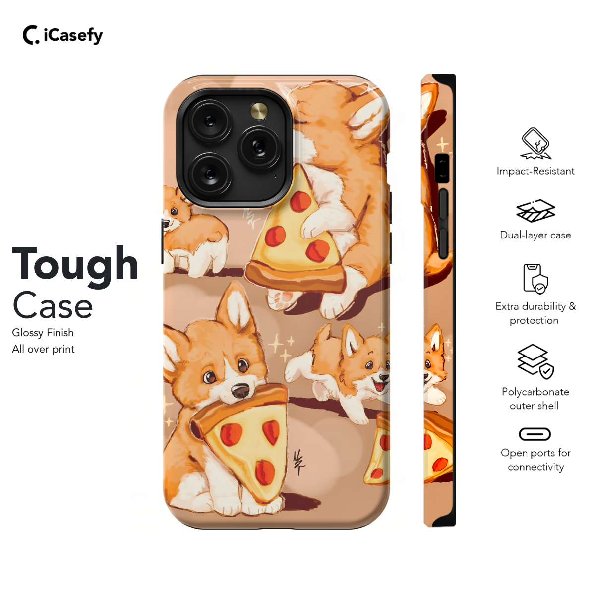 Seamless Lovely Corgi Dog Phone Case iPhone Samsung Pixel & More 209 - Image 5