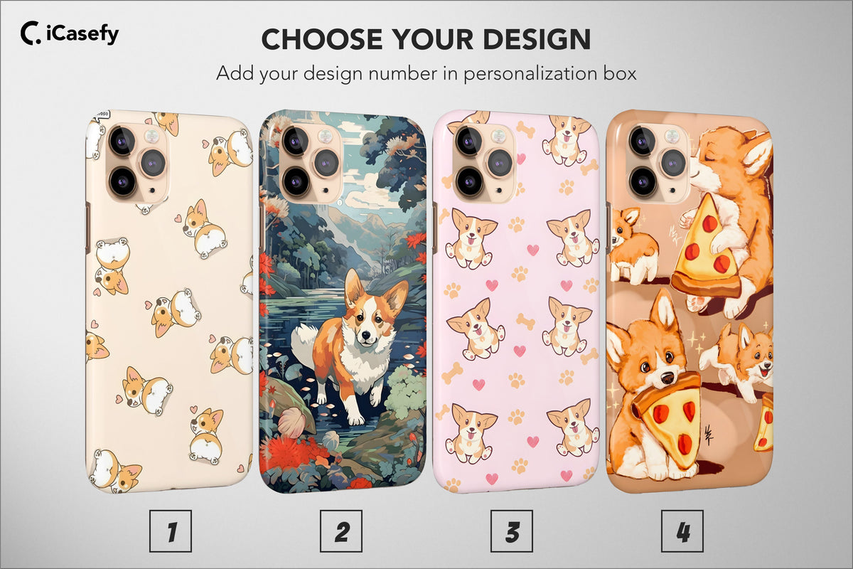 Seamless Lovely Dog Corgi Phone Case Animal Cover - Image 1