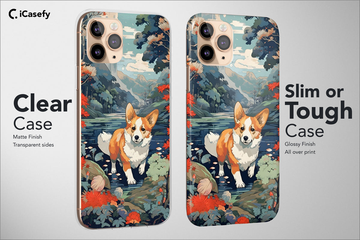 Seamless Lovely Dog Corgi Phone Case Animal Cover - Image 3