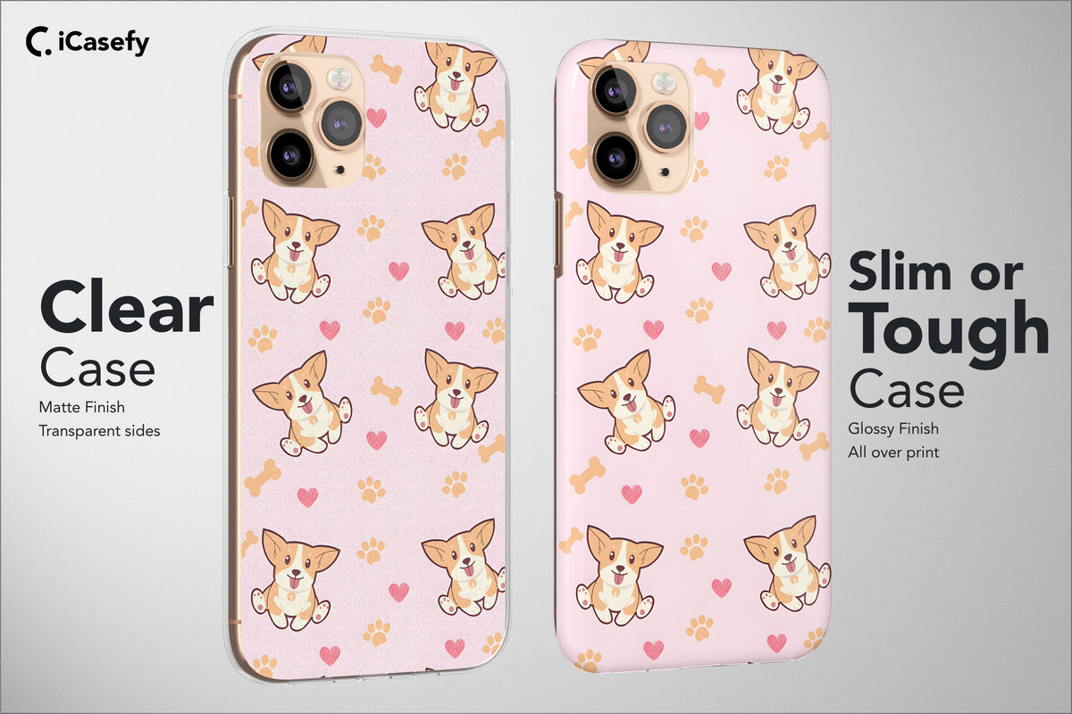 Seamless Lovely Dog Corgi Phone Case Animal Cover - Image 4