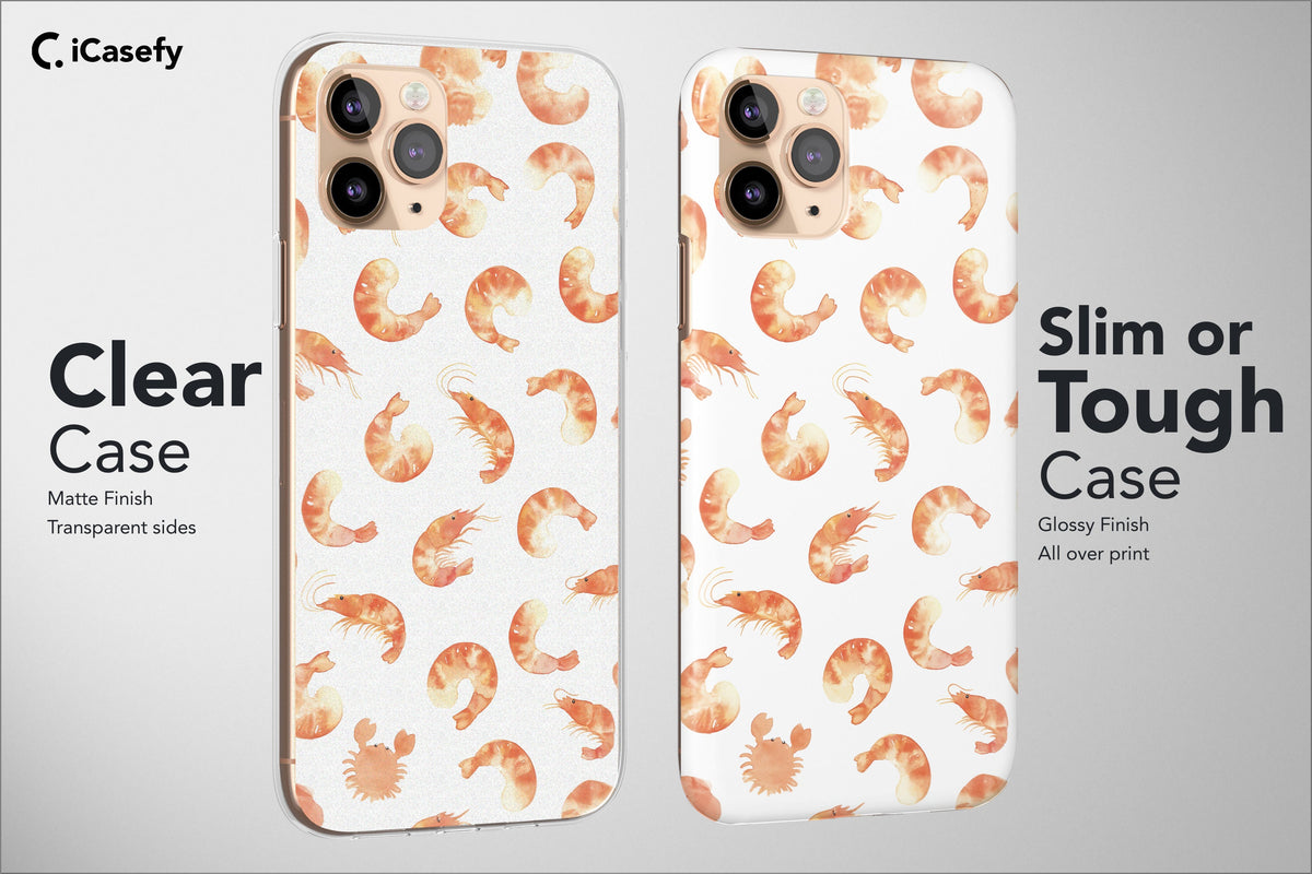 Seamless Pattern Shrimp Phone Case Sea Fish Cover - Image 5