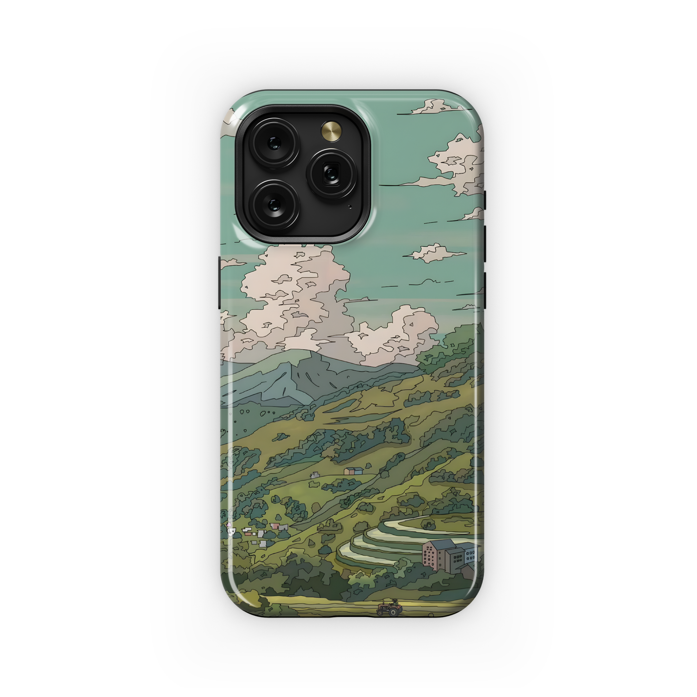 Serene Countryside View
 Phone Case iPhone Samsung Cover Pixel 4491 - Image 1