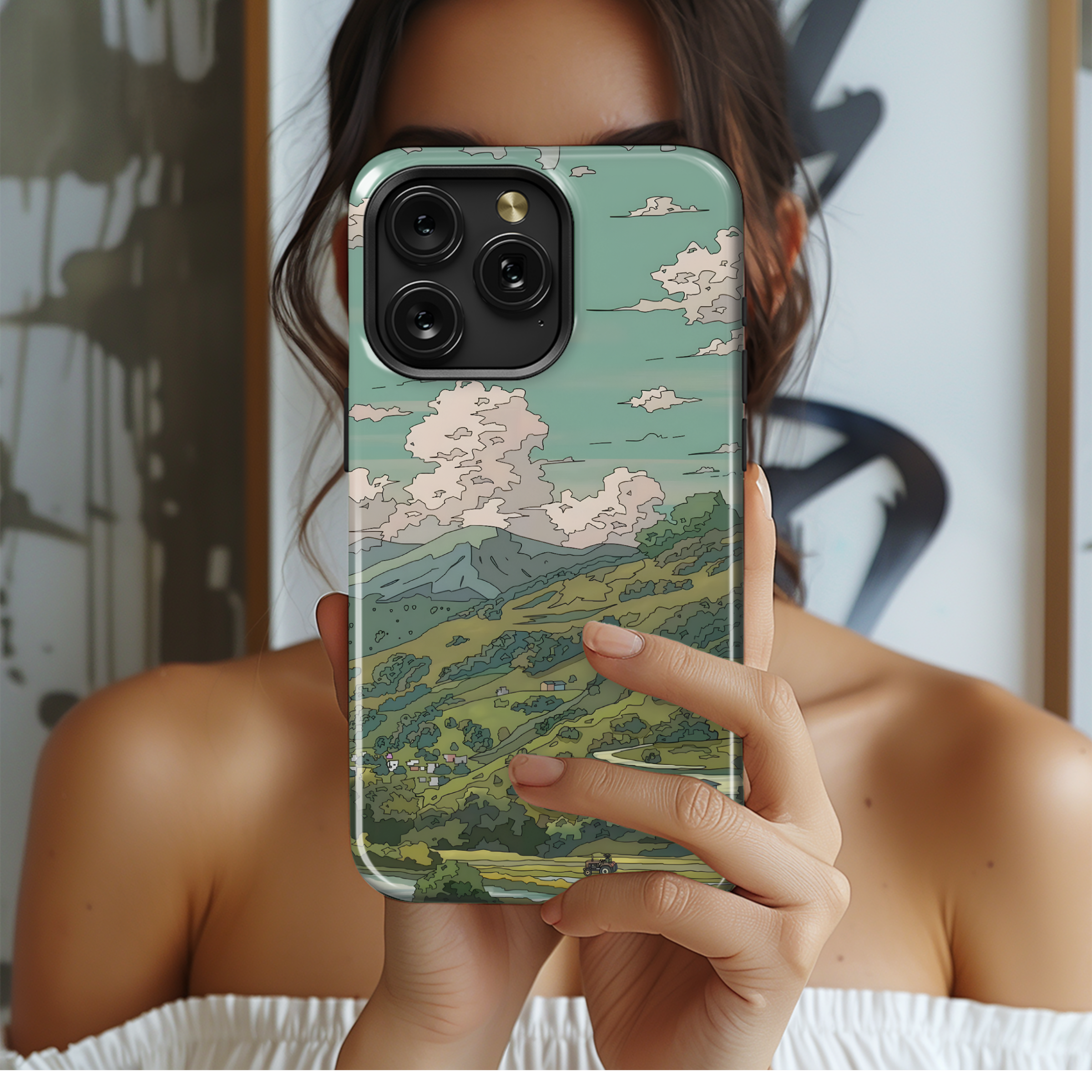 Serene Countryside View
 Phone Case iPhone Samsung Cover Pixel 4491 - Image 2