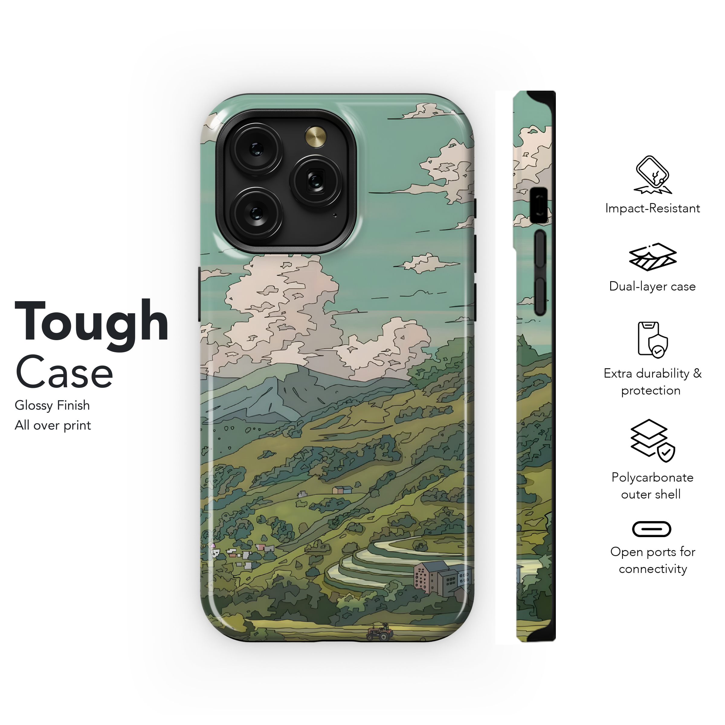 Serene Countryside View
 Phone Case iPhone Samsung Cover Pixel 4491 - Image 6