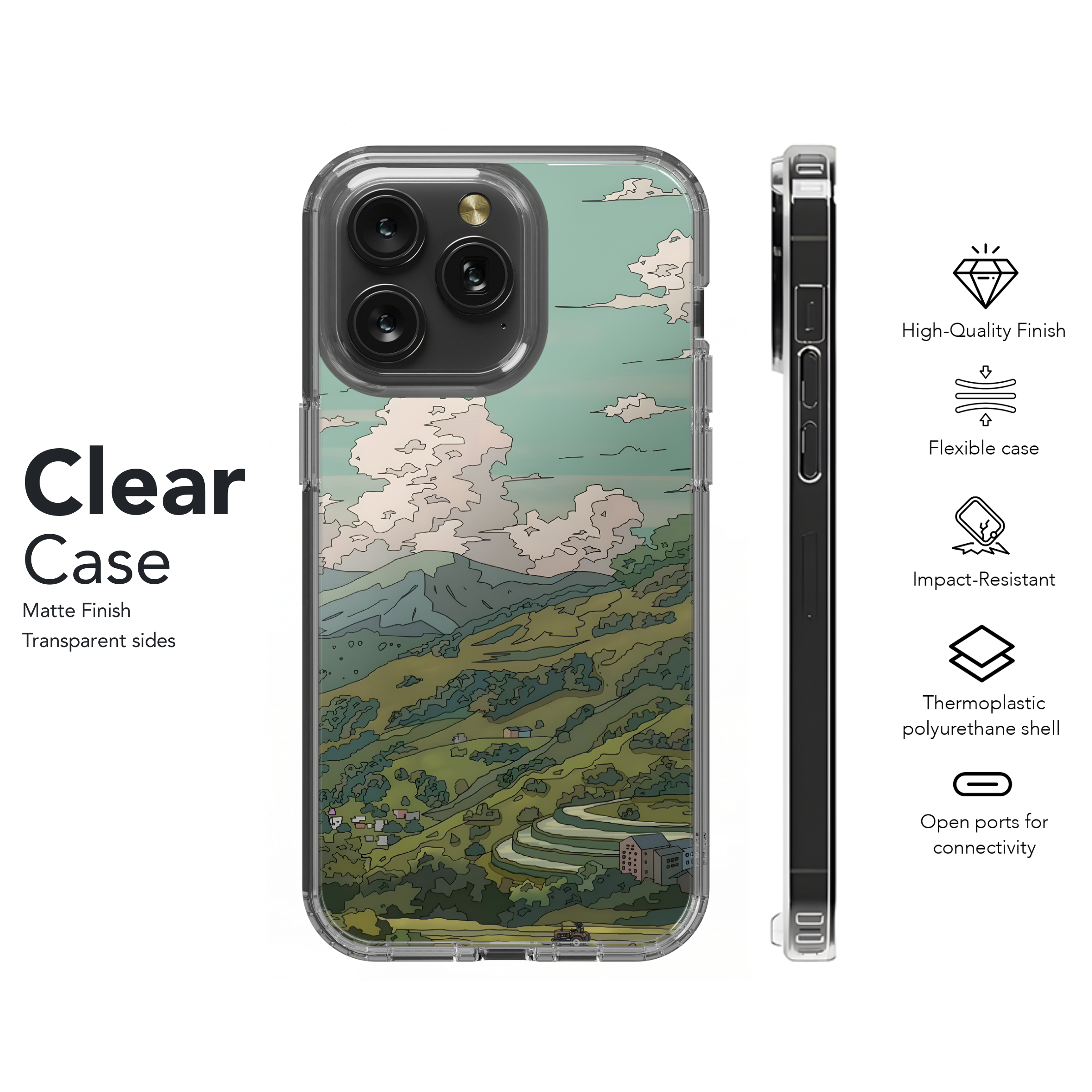 Serene Countryside View
 Phone Case iPhone Samsung Cover Pixel 4491 - Image 8