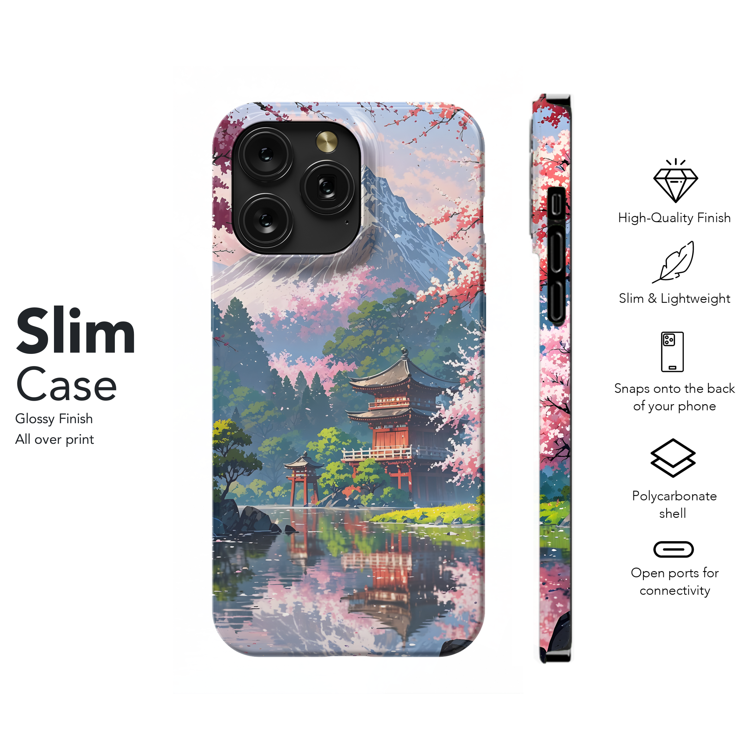 Serene Mountain Temple
 Phone Case iPhone Samsung Cover Pixel 4505 - Image 7