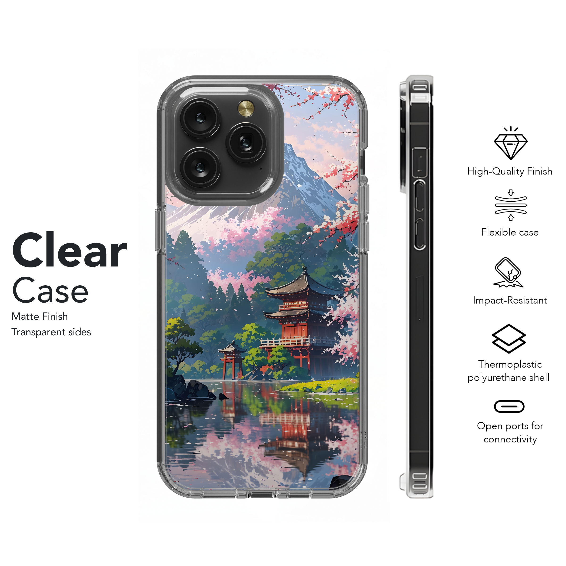 Serene Mountain Temple
 Phone Case iPhone Samsung Cover Pixel 4505 - Image 8