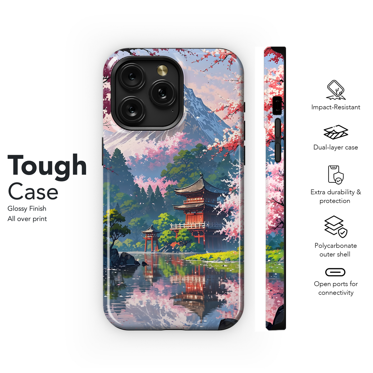 Serene Sakura Temple
 Phone Case iPhone Samsung Cover Pixel 4068 - Image 6