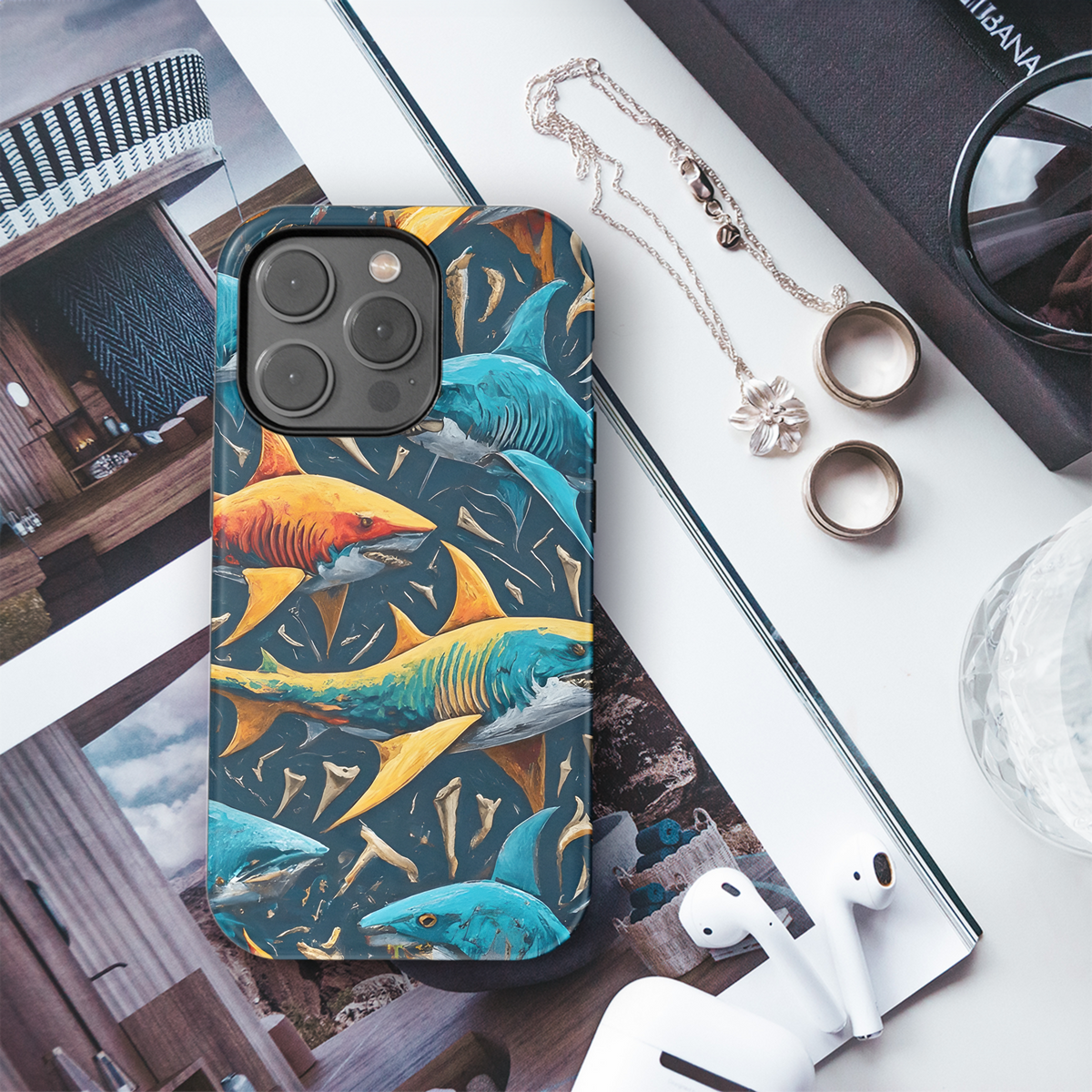 Shark Phone Case iPhone Samsung Cover Pixel 3318 - Image 3