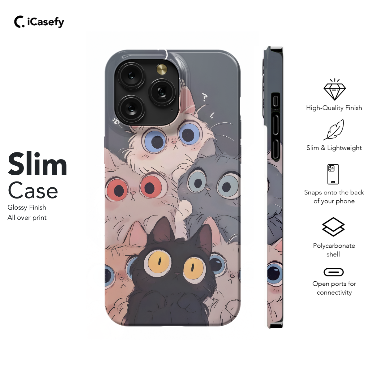 Silly Cat Drawing Phone Case iPhone Samsung Cover Pixel 1621 - Image 6