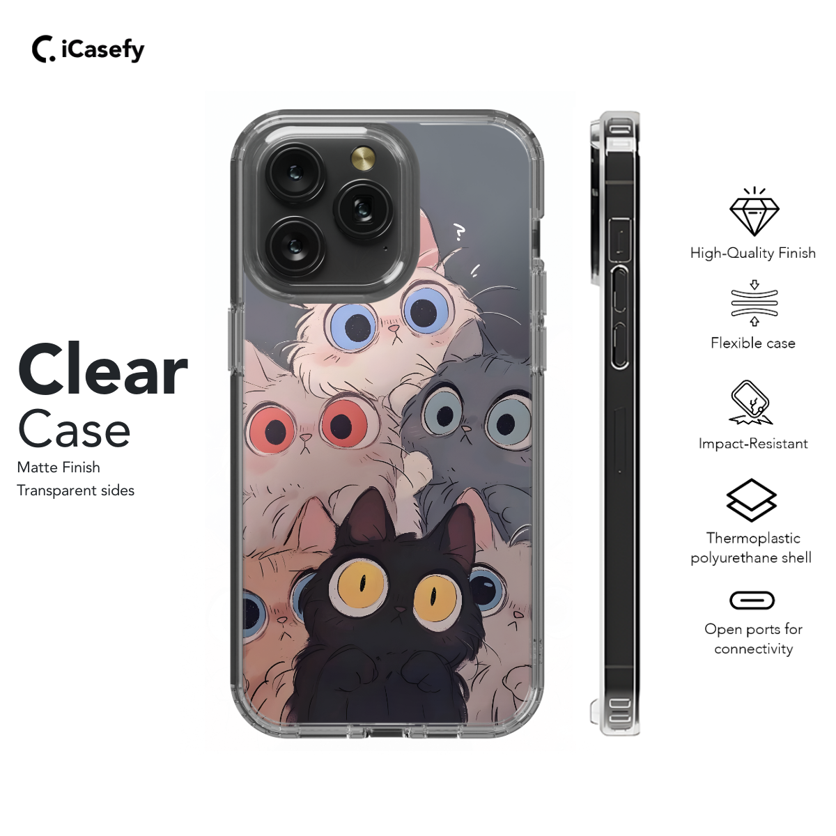 Silly Cat Drawing Phone Case iPhone Samsung Cover Pixel 1621 - Image 7