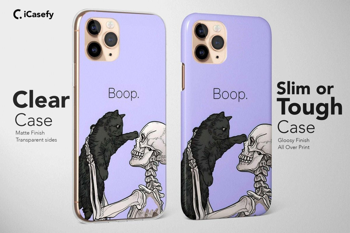 Skeleton Cat Halloween Phone Case Art Cover - Image 5